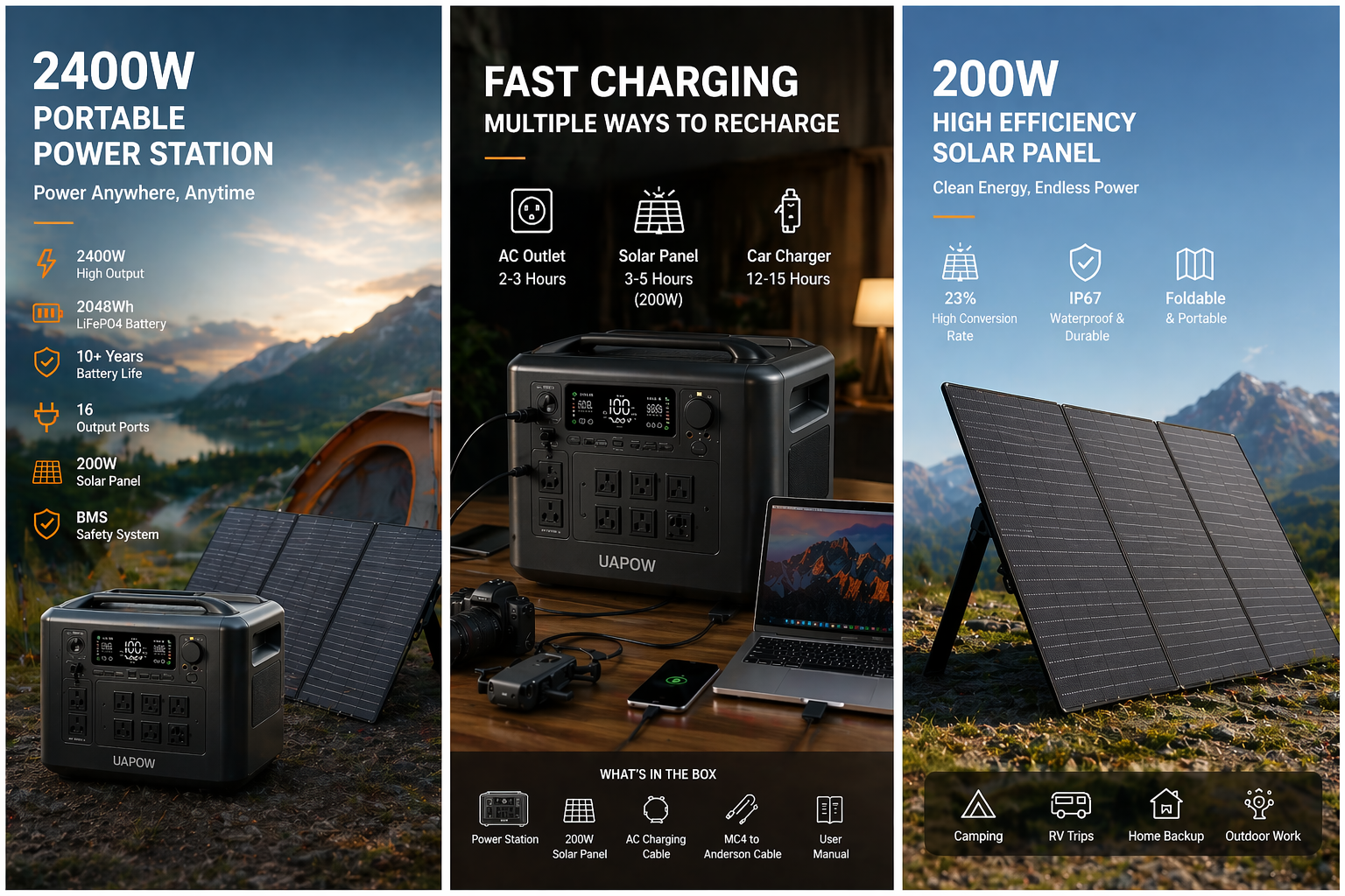 2600W Solar Generator Pro – 2048Wh LiFePO4 Power Station
