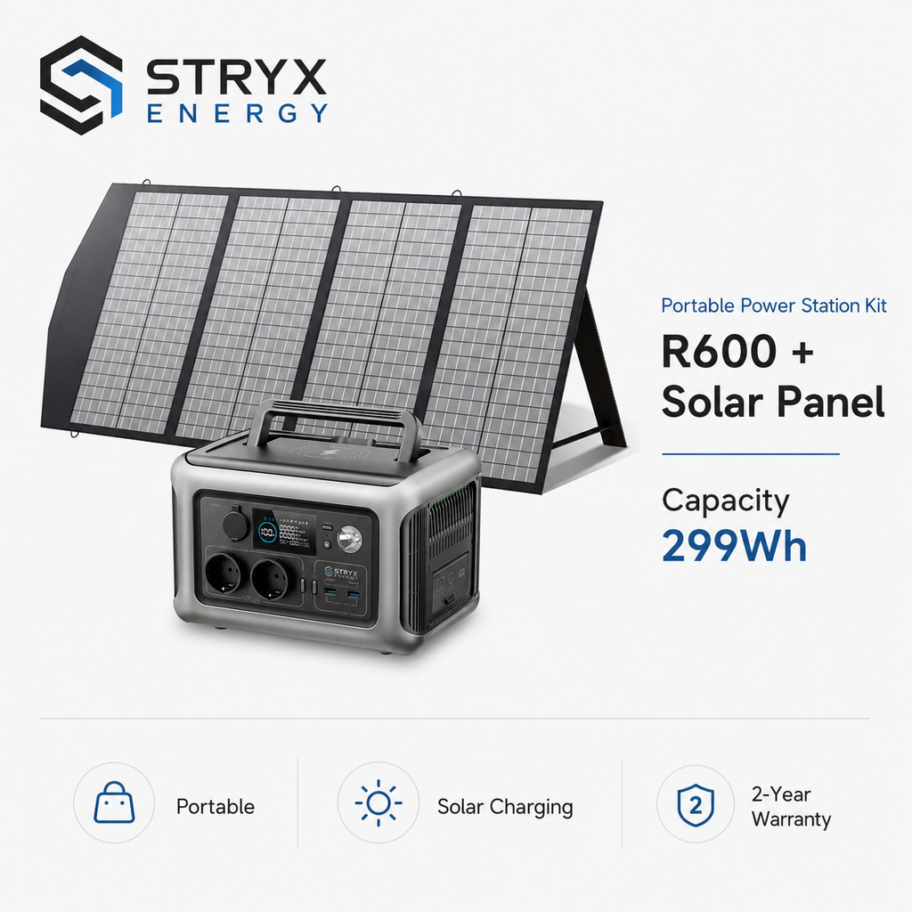 ALLPOWERS R600 Portable Powerstation with Solarpanel (Optional)，299Wh 600W LiFePO4 Battery for Home Backup Outdoors Camping RV