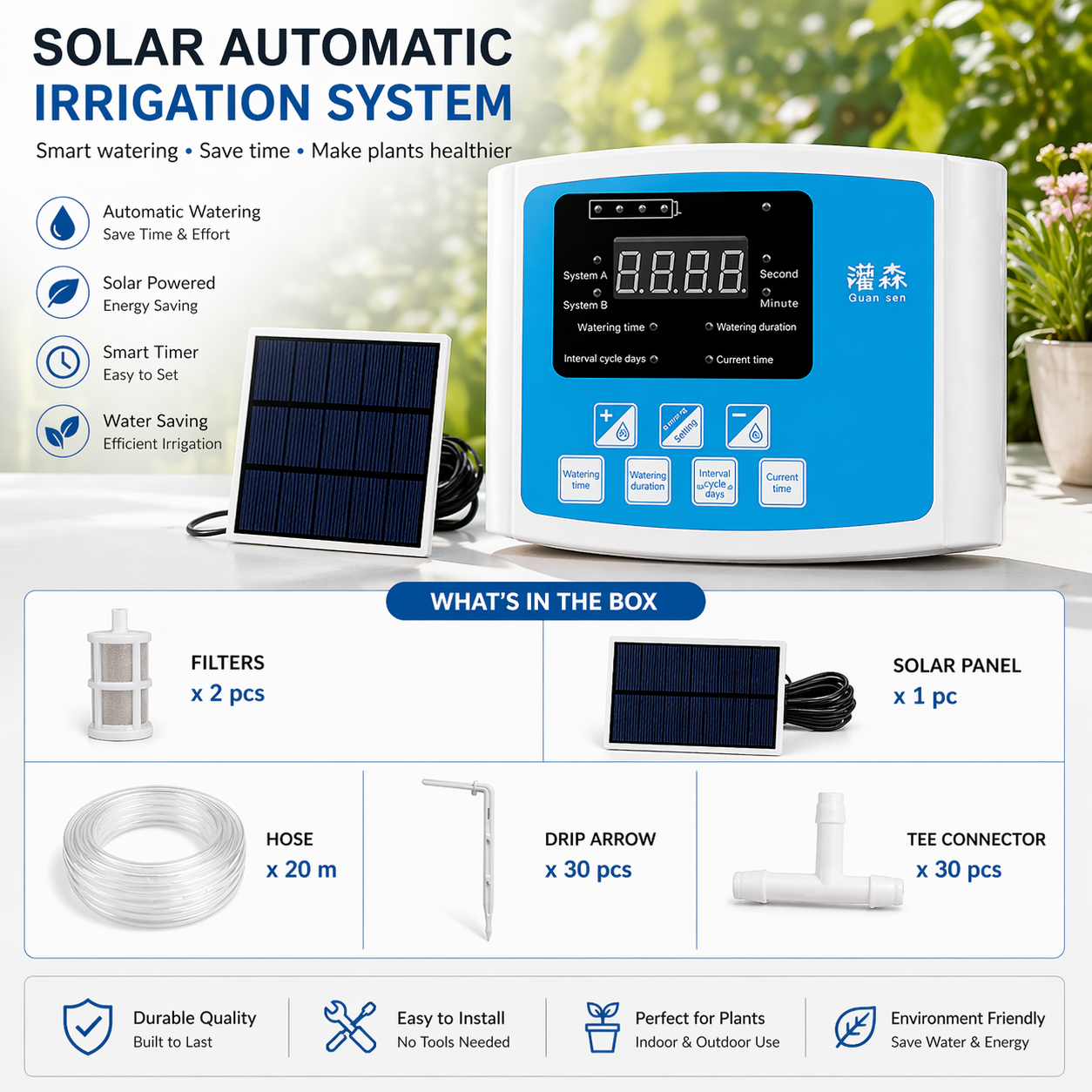 Solar Drip Irrigation System – Automatic Smart Watering