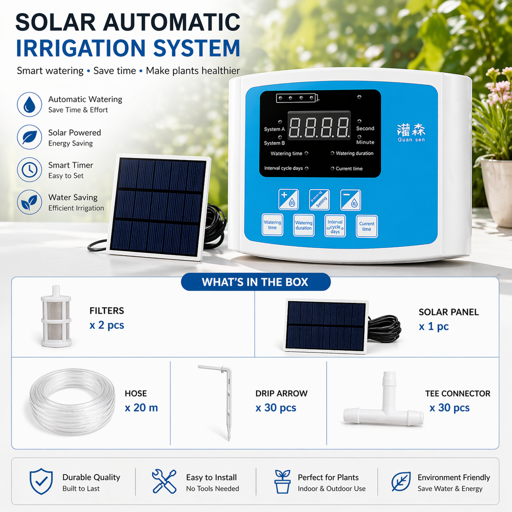 Solar Drip Irrigation System – Automatic Smart Watering